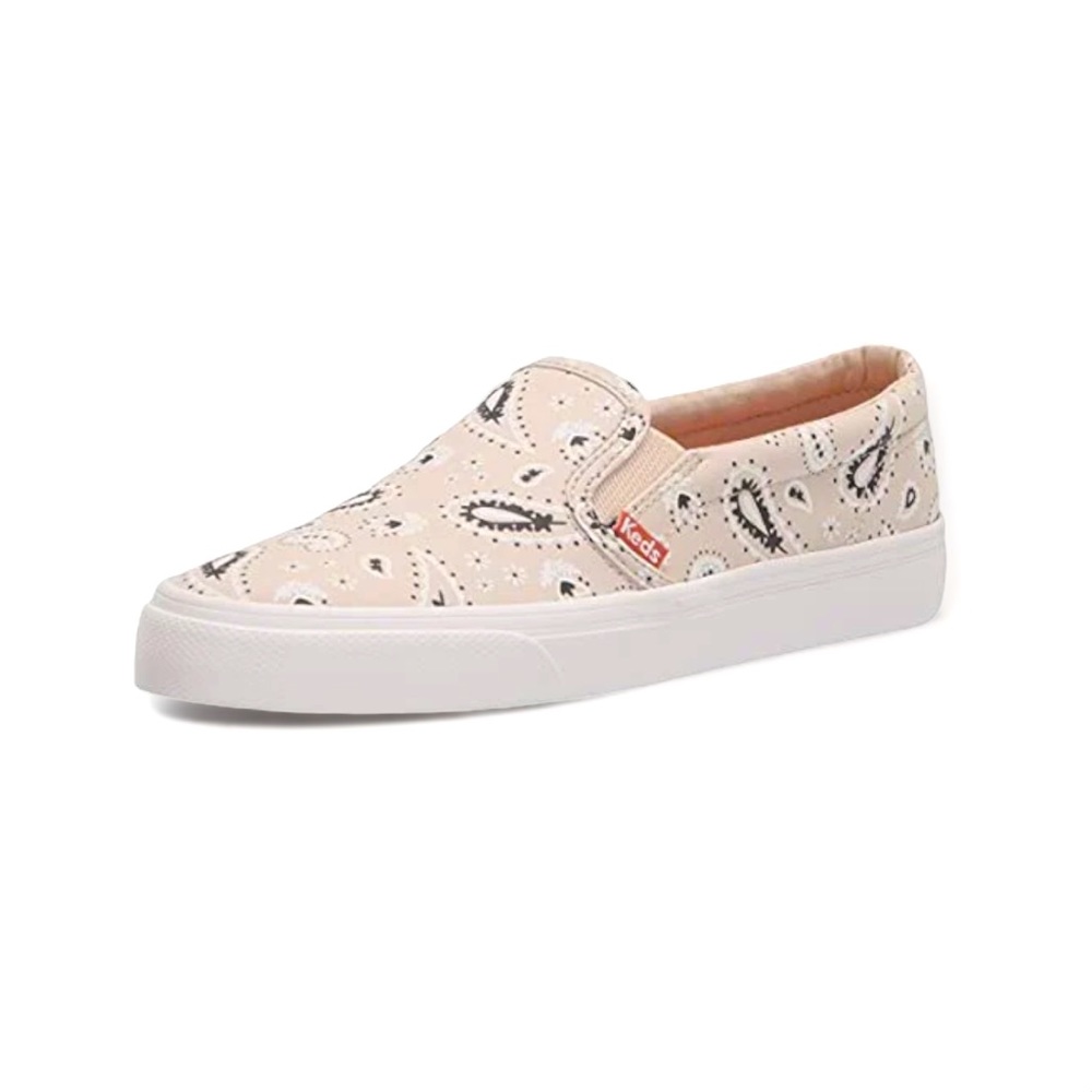 Keds Women's Paisley Slip-On Sneakers - Cream and Black